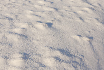 Snow drifts in winter