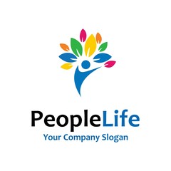 people life logo template