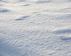 Snow drifts in winter