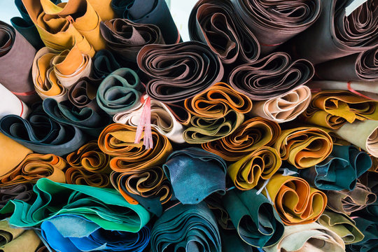 Leather raw material craftmanship for workshop in store