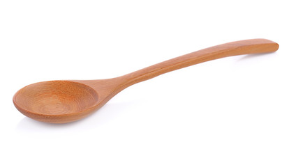 Wooden spoon  isolated on white background