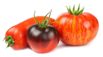 Tomatoes isolated on white