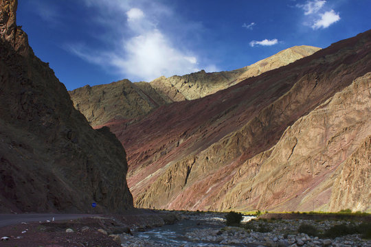 View of Rumtse village from Jammu and Kashmir, India