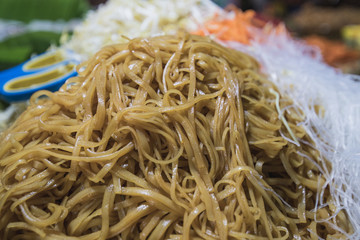 Typical noodles from Thailand. Thai street food