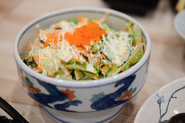 Fresh vegetable salad in bowl