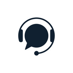 Support with speech bubble icon