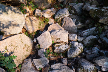 Rocks get late afternoon sunlight 