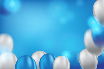Balloons on blue background