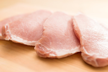 Raw fresh pork