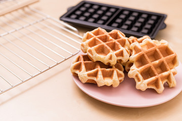 Baking waffle at home