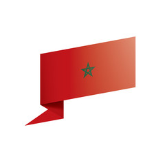 Morocco flag, vector illustration on a white background