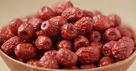 Dried Red Jujube in bowl