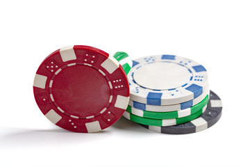 Isolated Casino Chips