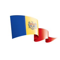 Moldova flag, vector illustration on a white background