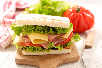 sandwich with cheese and tomato