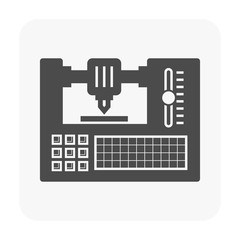 Cnc milling machine icon.