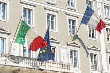 the concept of the recent political conflict between the President of French Republic Emmanuel...