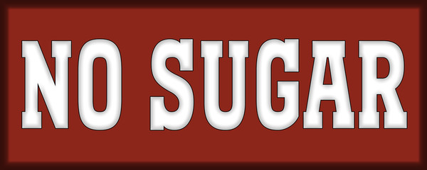 no sugar red logo banner stamp