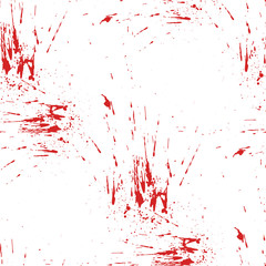 Bright red splash isolated on white background. Vector blots and splashes. Different blood drops.