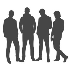 Group of People Vector Silhouette