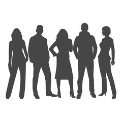 Group of People Vector Silhouette