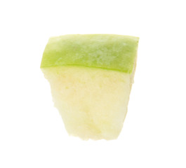 Slice of fresh apple on white background