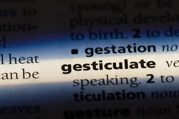  gesticulate