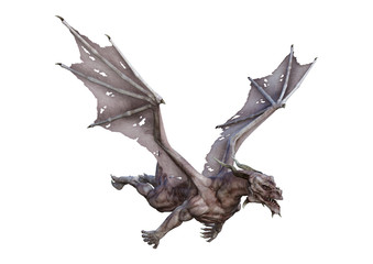 Fototapeta premium 3D renderowania Fantasy Dragon na białym tle