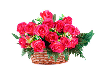 Roses in basket