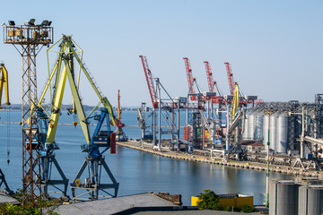 Sea cargo port.