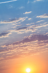beautiful sea sunset.