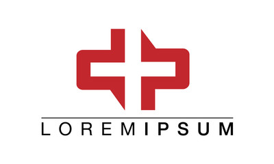 Obraz premium Red Cross Logo Design Vector