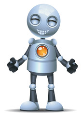 little robot emotion in grinning face