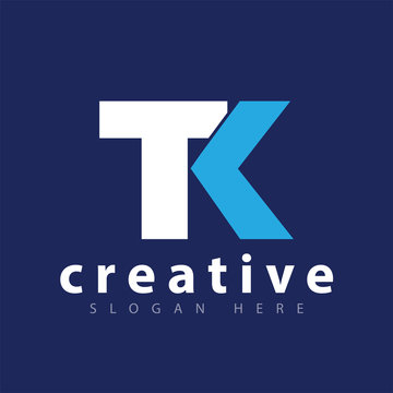 T K Initial letter logo vector