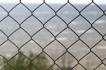 Metal border close up.