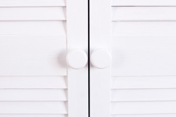 White wood door interior.