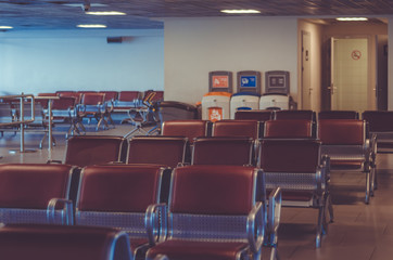 Empty waiting room at Pulkovo airport