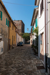 In den Gassen von Santarcangelo di Romagna, Italien