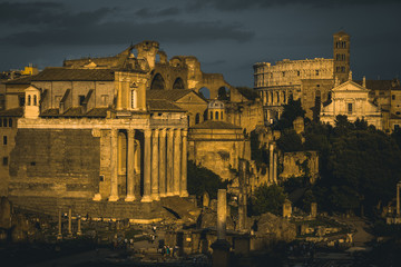 Ancient Rome in Italy, Colloseum and Roman forum