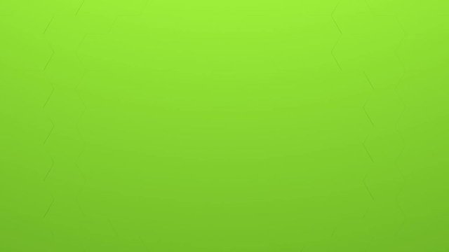 Animation hexagones sur fond vert
