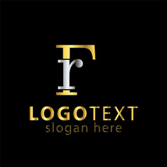 RF Initial letter logo vector