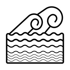 Waves icon. Sea flowing