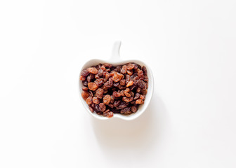 Raisins isolated on white background