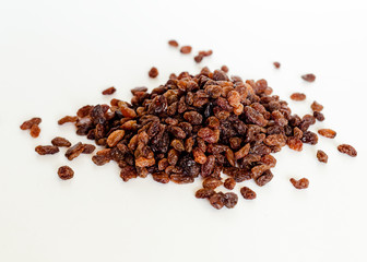 Raisins isolated on white background