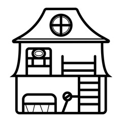 doll house icon vector