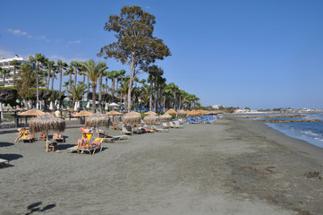 Fototapeta premium The beautiful St Raphael Beach Limassol in Cyprus