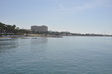 Fototapeta premium The beautiful St Raphael Beach Limassol in Cyprus