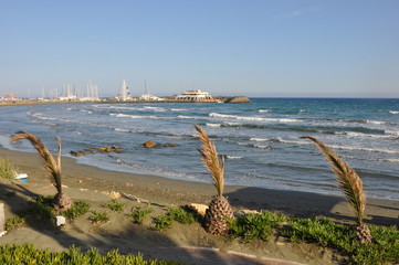 Fototapeta premium The beautiful St Raphael Beach Limassol in Cyprus