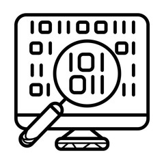 Binary code vector icon