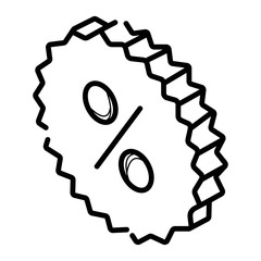 percent icon vector